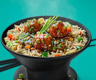 Veg Munchurian with Rice