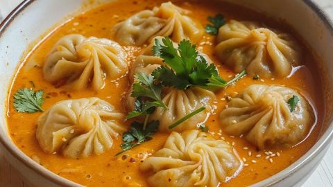 Buff Momo With Tato Jhol