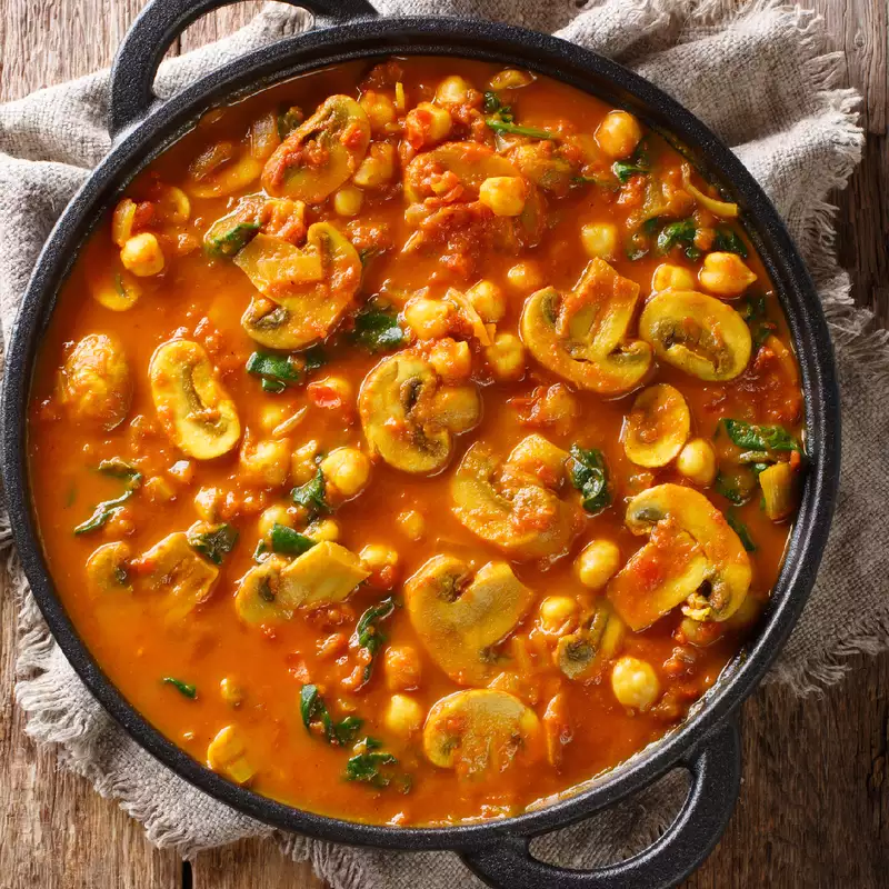 Mattar Mushroom Masala