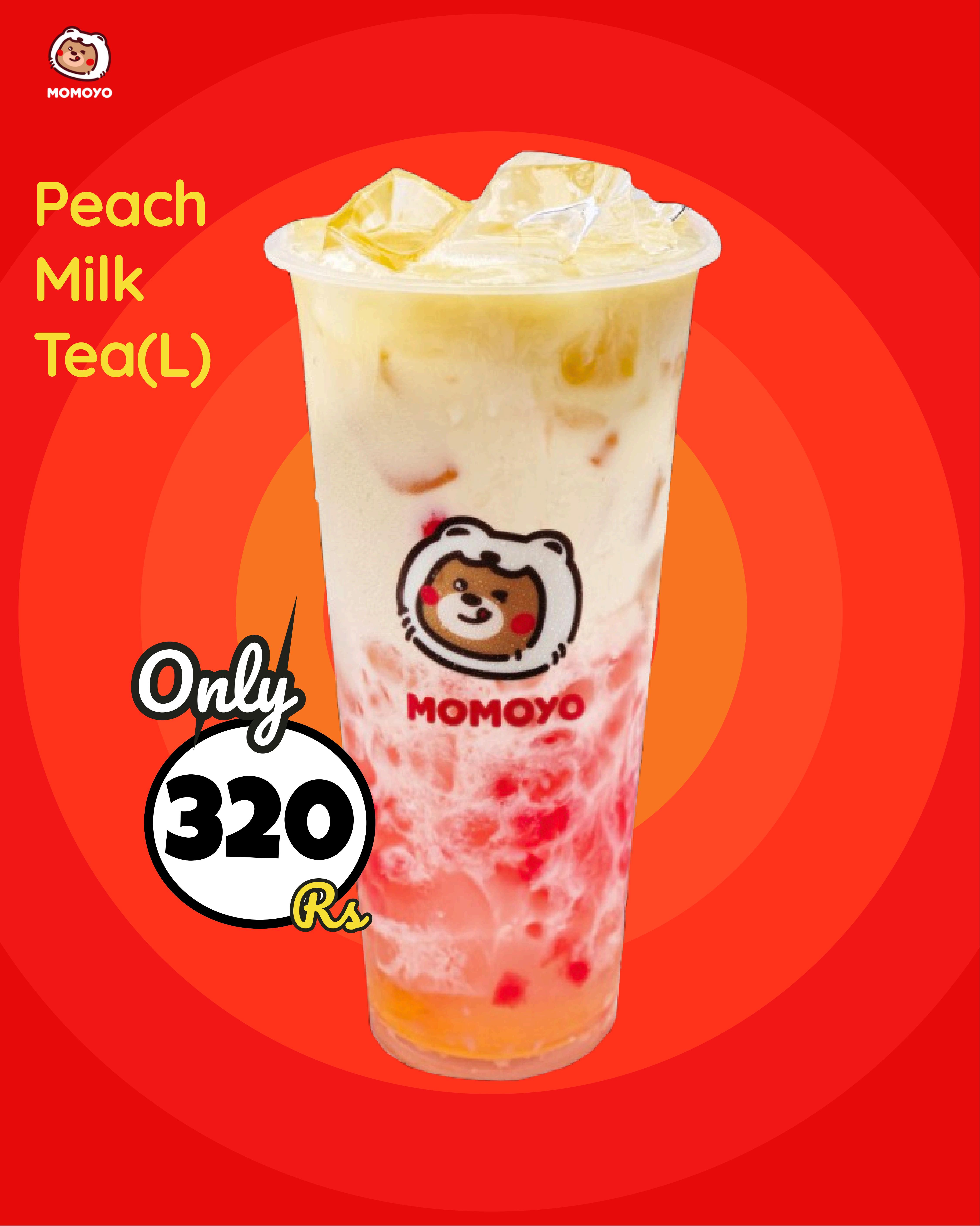 Peach Milk Tea Large