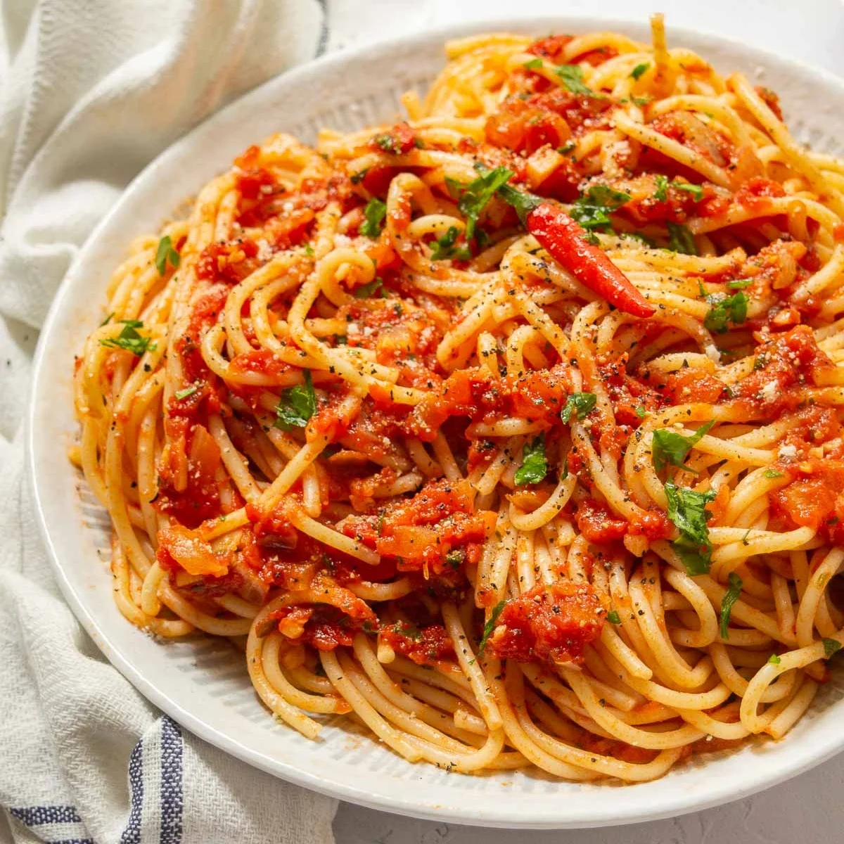 Spaghetti With Veg Sauce