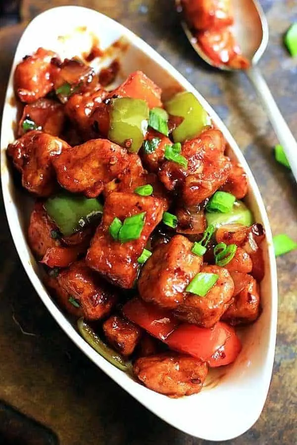 Paneer Mushroom Chilly 