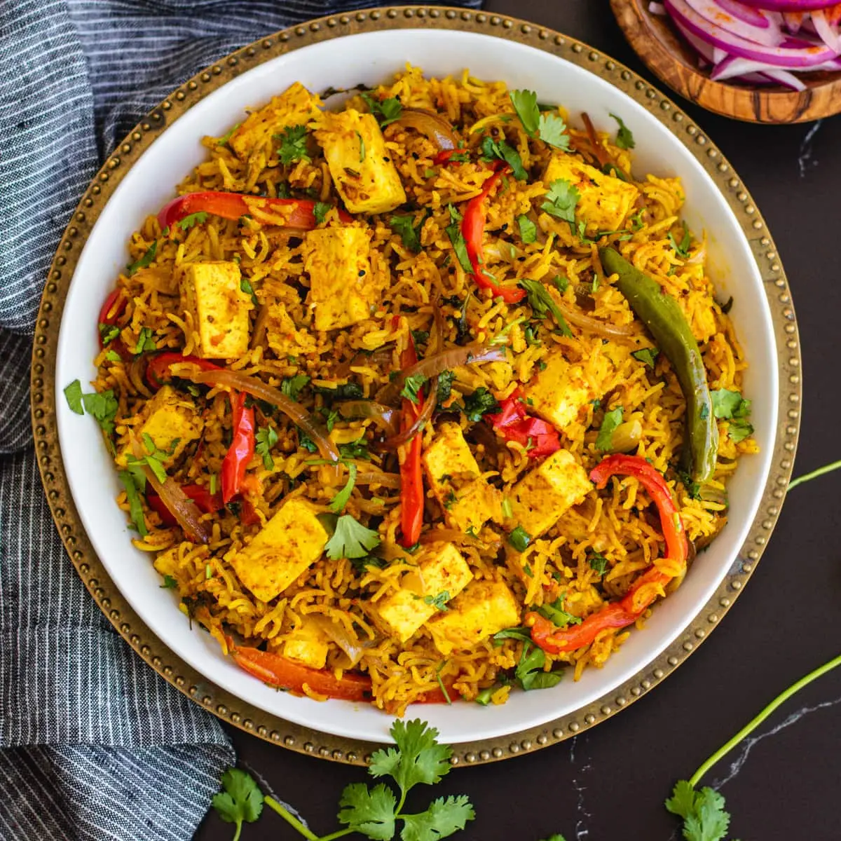 Veg Biryani With Paneer 