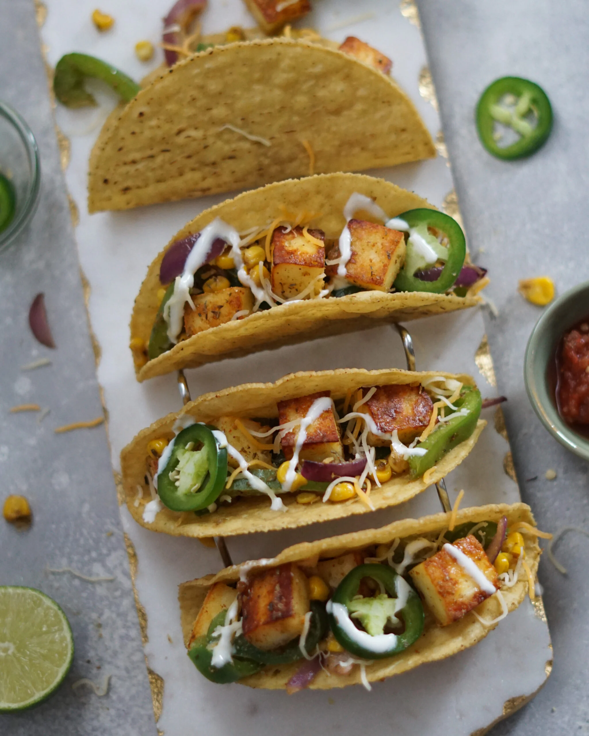Paneer And Corn Tacos 