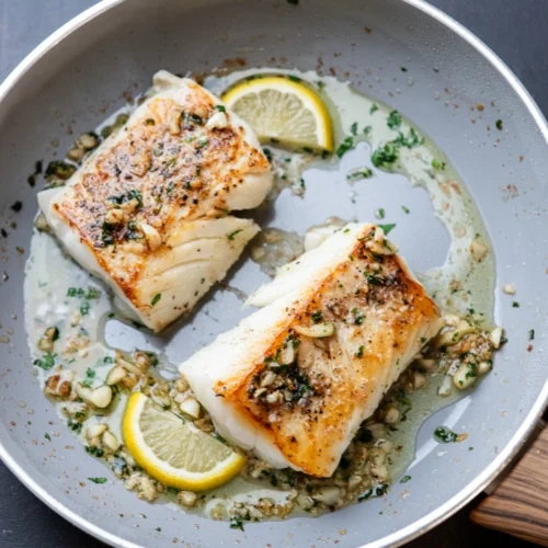 Pan Seared Garlic Fish